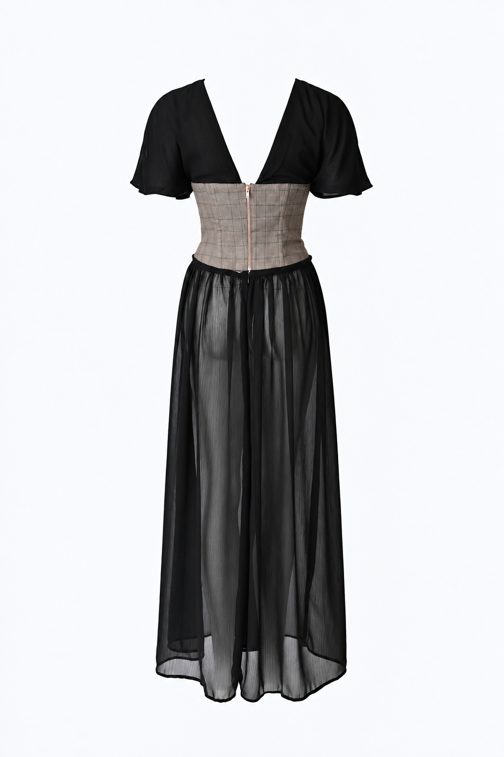 SHEER CORSET AND SKIRT SET