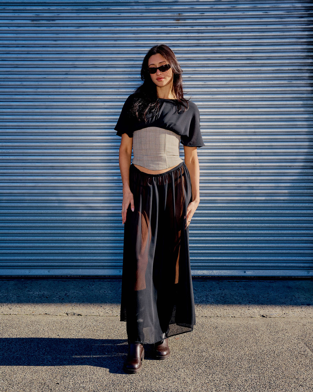 SHEER CORSET AND SKIRT SET