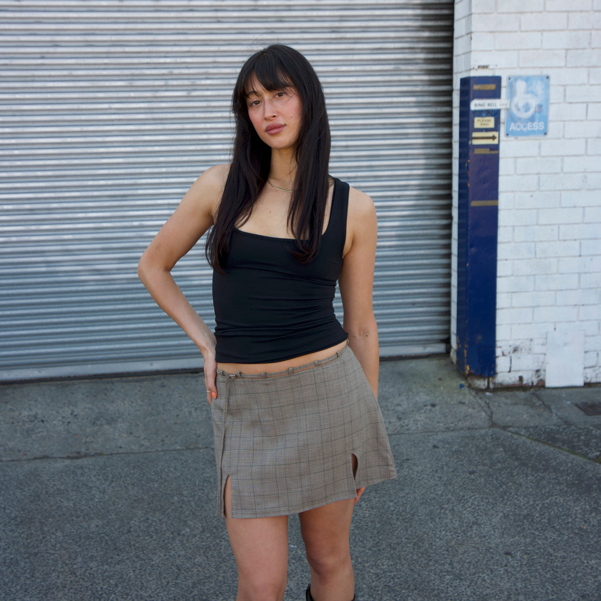 PLAID MINI SKIRT