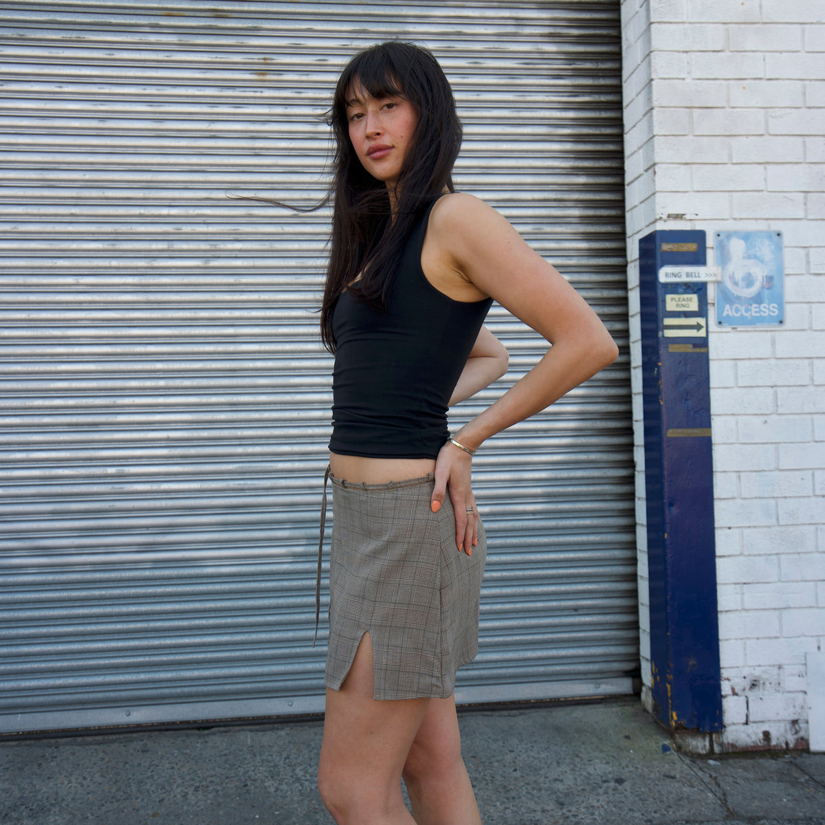 PLAID MINI SKIRT