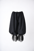 PINSTRIPE LACE NAVY TROUSERS