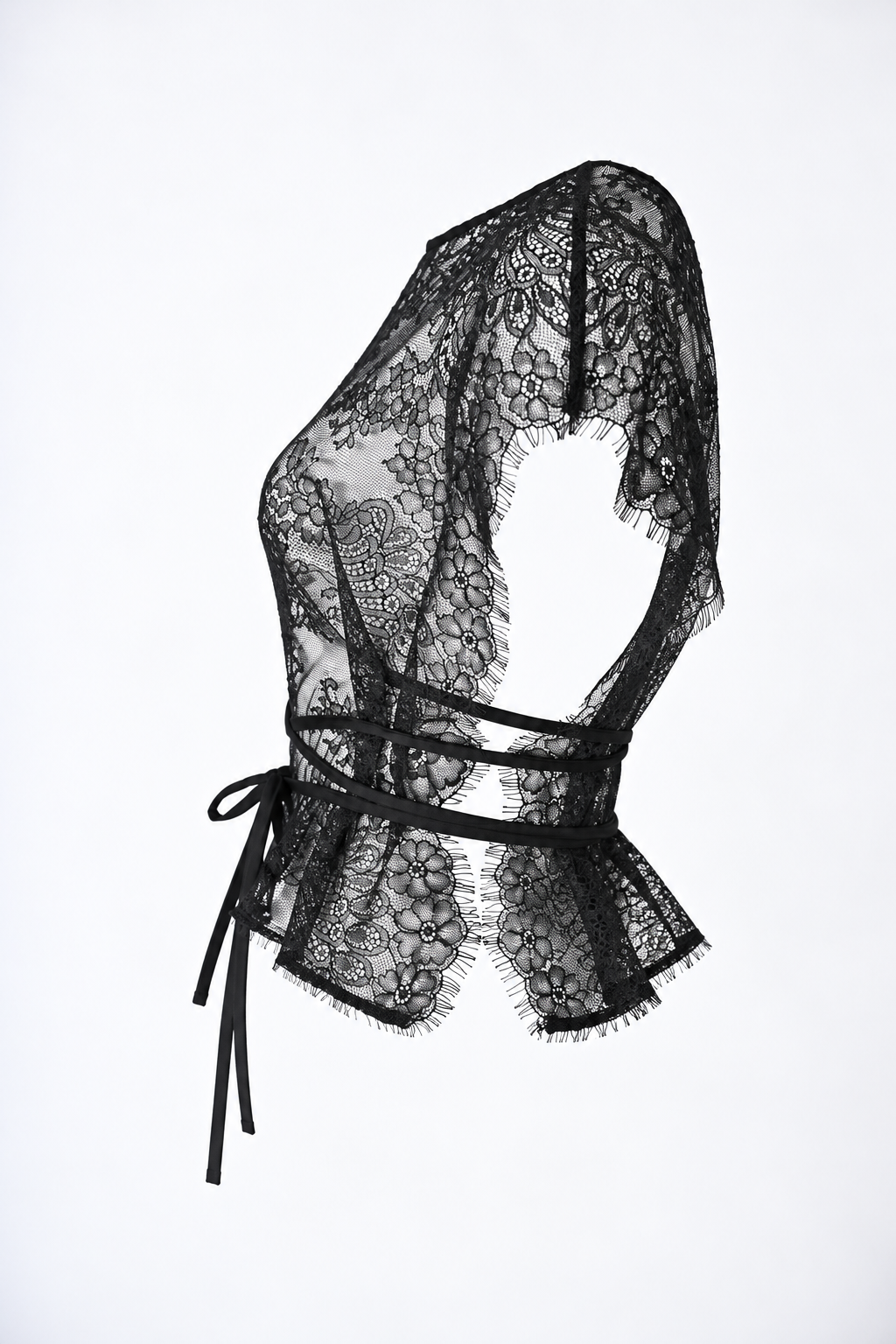 DETAILED BLACK LACE TOP